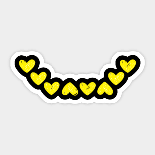 Smiley heart yellow Sticker